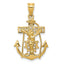 14K Gold Mariners Cross Pendant with Polished Finish Timeless and Elegant