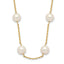 14K Gold Freshwater Pearl Necklace with Elegant 14-Station Design