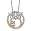 Cheryl 925 Sterling Silver Two-Tone CZ Owl Necklace Elegant Gift-Ready Design