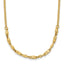 14K Polished and Diamond-cut with 1in ext. Necklace