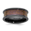 Edward Mirell Black Ti Copper-tone Anodized with Laser Pattern 8mm Concave Band