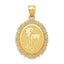 14K Gold Aries Zodiac Pendant with Polished Satin Finish