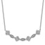 Sterling Silver Rhodium-plated Polished Fancy CZ Necklace