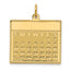 14K Friday the First Day Calendar Pendant