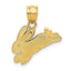 14K Gold Rabbit Charm Pendant with Solid Cast Design Elegant and Playful Accent