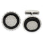Black IP-Plated Circle Cufflinks in Stainless Steel