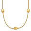 14K Polished and Dia-cut Oval Station with 2in ext. Necklace