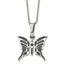 Enameled Butterfly Necklace in Stainless Steel