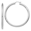 14K White Gold Polished 4mm Lightweight Tube Hoop Earrings