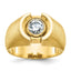 14k Men's Polished and Satin Diamond Ring Mounting (No Stones Included)