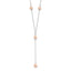 Sterling Silver Rhodium-plated 6-8mm Pink Teardrop and Semi-Round Freshwater Cultured Pearl 6-Station Y-Drop 16 inch Necklace