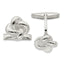 Polished Sterling Silver Knot Cuff Links