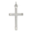 Sterling Silver 925 Cross Pendant with Polished Textured Finish
