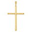 14k Extra Large Polished Tube Cross Pendant