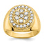 14k 1 carat VS Diamond Mens Cluster Ring
