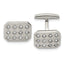 Polished CZ Cufflinks in Stainless Steel