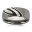 Polished Wedding Band in Damascus Steel, 8mm