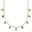 14k Blue Topaz Dangles 16 inch Necklace Plus 2 inch Extender