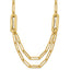 14k Polished And Brushed Double Layer Paperclip Link 18.25 inch Necklace