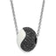 Sterling Silver CZ Enamel Fire Bead Necklace Elegant Women's Chain