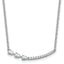 14k White Gold 3/4 carat Lab Grown Daimond VS+ F+ Complete 18 inch Fashion Bar Necklace