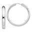 Sophia Jewelers 925 Sterling Silver Polished Hoop Earrings Rhodium Plated