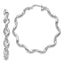 Sterling Silver 925 Twisted Hoop Earrings with Rhodium Polish