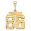 14K Gold Medium Diamond-Cut Number 86 Charm Polished & Themed