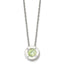 May Birthstone Circle Pendant Necklace in Stainless Steel
