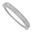 Sophia Jewelers Sterling Silver CZ Bangle with Rhodium Polish