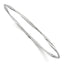 14K White Gold Twisted Bangle with Polished Rhodium Finish