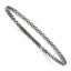 Sterling Silver 925 Women's Antiqued Twisted Slip-On Bangle