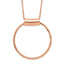 Sterling Silver Rhodium-Plated-plat Rose-tone Polish w/1in ext Necklace