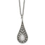 Marcasite & Cat's Eye Necklace in Stainless Steel