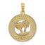 14K FLORIDA w/Double Palm Tree Circle Charm