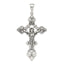 Sterling Silver Antiqued Large INRI Crucifix Pendant