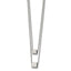 Chisel Stainless Steel Polished Square Beads on a Two Strand 17 inch Cable Chain with a 2 inch Extension Necklace