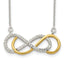Sterling Silver Flash Gold-plated CZ Infinity Necklace