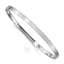 Sophia Jewelers Sterling Silver 925 Satin Slip-on Bangle in Rhodium Finish
