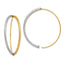 14K w/Rhodium Large Diamond-Cut Dangle Threader Earrings