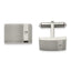 Brushed & Polished Titanium Cuff Links with Cubic Zirconia