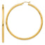 14K Polished 3mm Lightweight Tube Hoop Earrings