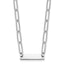Sterling Silver Rhodium-Rhodium-Plated Polished Bar w/ 2in ext. Necklace