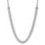 14k White Gold 3 1/3 carat Lab Grown Diamond VS/SI+ G+ Adjustable 13.5 to 24 inch Double Row Tennis Bolo Necklace