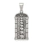 Sophia Jewelers 925 Sterling Silver Men's Antiqued Elephant Pendant