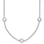 Sterling Silver Rhodium-plated 9-Station CZ Polished Necklace