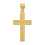 14K Gold Cross Pendant with Textured Back and Polished Finish Timeless Elegance