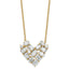 14k 1 1/4 carat Lab Grown Diamond VS/SI+ G+ Complete 18 inch Cluster Heart Necklace