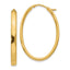 Sophia Jewelers Gold-Plated Sterling Silver Polished Oval Hoop Earrings