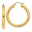 14K Polished 4mm Tube Hoop Earrings